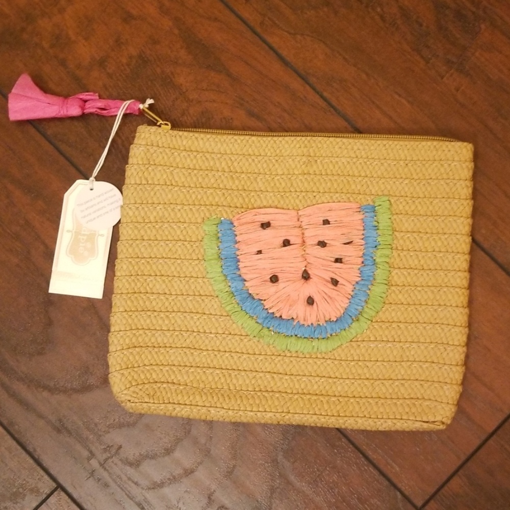 Mue pie hand woven watermelon straw icon case J2